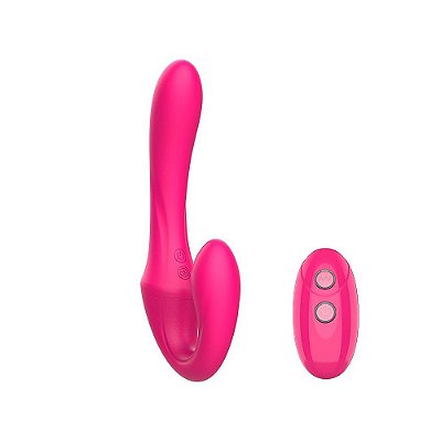 Vibrador Strapless com Controle Remoto e 2 Motores – Conforto Anatômico e Prazer Double