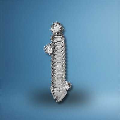 Capa Peniana com Saliências Aneladas e Esfera Extensora de 2,5 cm