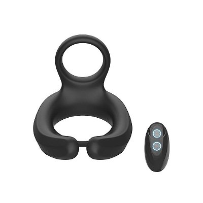 Anel Peniano Duplo em Silicone com Vibro e Controle Remoto – 10 Modos De Vibração