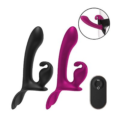 Vibrador Strapless Lord Rabbit com Controle Remoto e 3 Motores – S-Hande