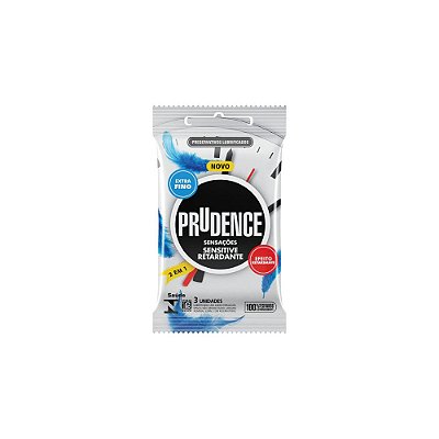 Preservativo Prudence Sensitive Retardante 2 em 1: Extra Fino e Controle (3 un)