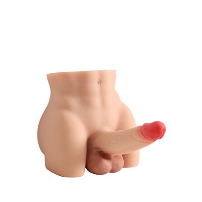 Masturbador Bumbum Masculino Com Pênis Realista E Ânus TPE – Torso Homem 3,3kg