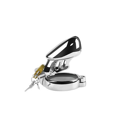 Cinto De Castidade Masculino Metal ∅4 cm – Design Fechado E Anatômico – Chastity Belt