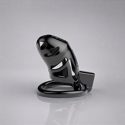Cinto De Castidade Masculino ∅ 3,5 Cm - Design Respirável e Vazado - Com 3 Anéis