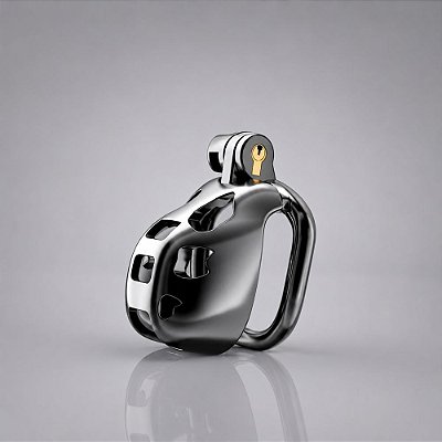 Cinto De Castidade Masculino - Design Micro Vazado - Dispositivo BDSM Com 4 Anéis