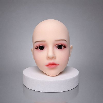 Cabeça Avulsa Boneca Realística Com Boca Penetrável E Peruca TPE