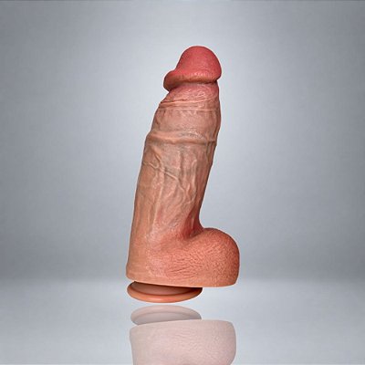 Pênis Realístico 28cm – Dupla Densidade Com Ventosa Em Silicone – Toque Extremamente Natural