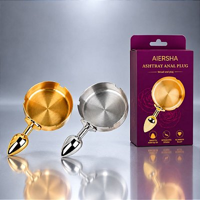 Plug Anal – Aiersha Ashtray Plug – Com Base De Cinzeiro Embutida Removível