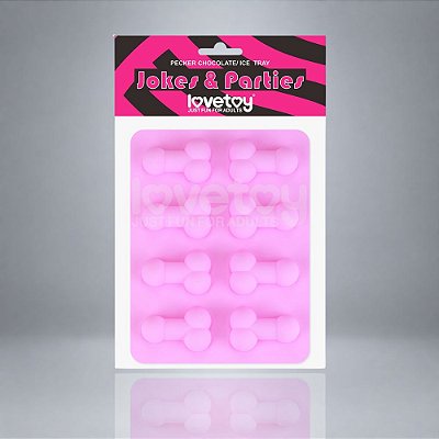 Bandeja Forma De Silicone Para Gelo E Chocolate Pênis – Para Festas e Despedida De Solteira – Lovetoy