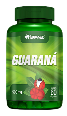 GUARANÁ 60 CÁPSULAS - 500MG - HERBAMED