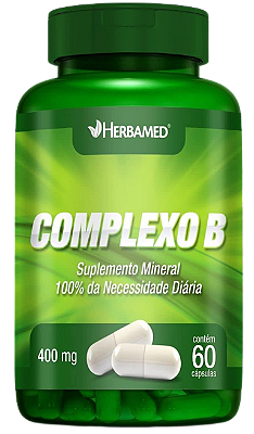 COMPLEXO B - 60 CÁPSULAS - 400MG - HERBAMED