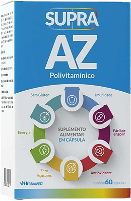 POLIVITAMINICO SUPRA AZ 60 CÁPSULAS - 500MG - HERBAMED