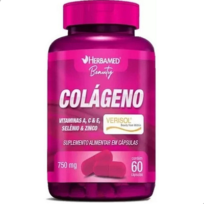 HERBAMED - COLÁGENO VERISOL + VITAMINAS E MINERAIS 60 CÁPSULAS