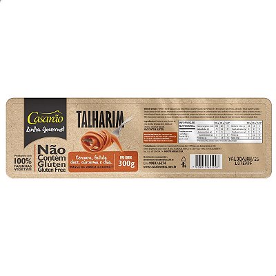 CASARÃO 300G TALHARIM CENOURA - BATATA DOCE CURCUM CHIA