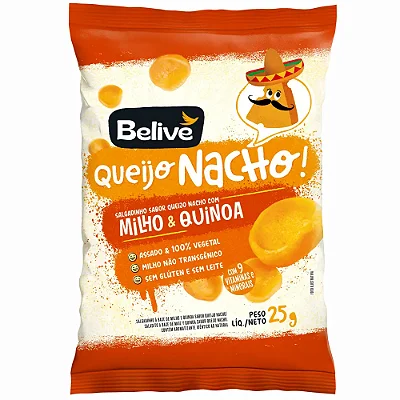 BELIVE - SNACKS DE MILHO QUEIJO NACHO 35G