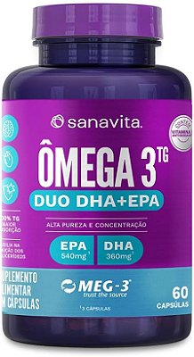 SANAVITA - ÔMEGA 3TG DUO - POTE 60 CÁPSULAS