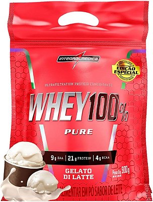 INTEGRALMEDICA - WHEY 100% REFIL PURE 900G - GELATO DI LATTE