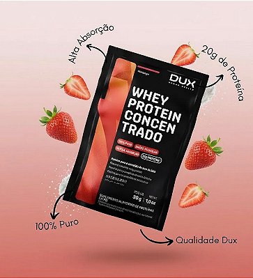 DUX NUTRITION - WHEY 100% CONCENTRADO MORANGO