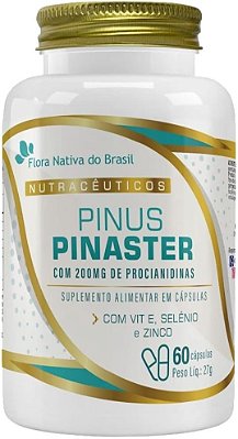FLORA NATIVA - PINUS PINASTER + VITAMINA E, SELÊNIO E ZINCO 60 CÁPSULAS
