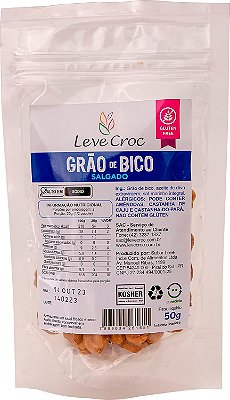 LEVE CROCK - GRÃO DE BICO SALGADO 50G SEM GLÚTEN SEM LACTOSE