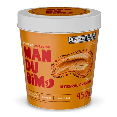 MANDUBIM - PASTA AMENDOIM INTEGRAL 450G