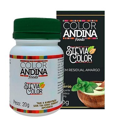 STEVIA - ADOÇANTE STEVIA 20G EM PÓ COLOR ANDINA