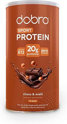 DOBRO - SPORT PROTEIN CHOCOLATE COM AVELÃ 450G