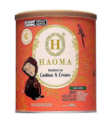 HAOMA - BOMBOM COOKIES & CREAM STEVIA - LATA 160G
