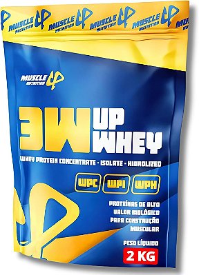 MUSCLE NUTRITION - 3W UP WHEY - PACOTE 2KG - SABOR LEITINHO
