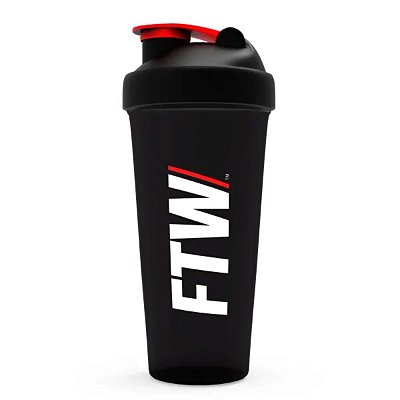 FTW - COQUETELEIRA SLIM 600ML - PRETA COM TAMPA PRETA