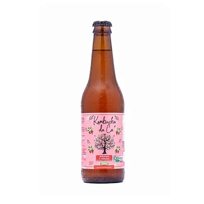 KOMBUCHA - MORANGO E HIBISCO ORGÂNICO 365ML