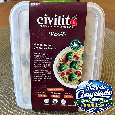 CIVILITÁ - MARMITA MACARRÃO COM BRÓCOLIS E BACON