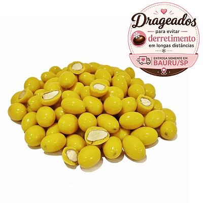 GRANEL - DRAGEADO DE AMENDOA COM LIMÃO SICILIANO ZERO AÇÚCAR POLIDO ( 100 g )