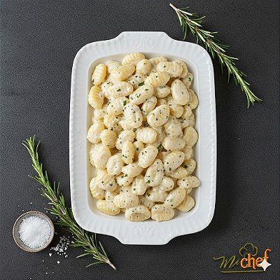 Gnocchi de Batata doce e Provolone com Molho Três Queijos Artesanal | Porção Família 1 Kg