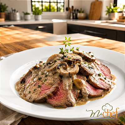 Rosbife de Filé Mignon ao molho de Champignon (150g) | Embalado a vácuo
