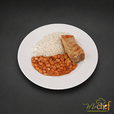 Lombo de Pirarucu Grelhado + Arroz Branco + Feijão Carioquinha (360g) | Embalado a Vácuo