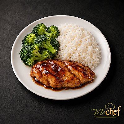 Filé de Frango ao Molho Teriyaki + Arroz Branco + Brócolis (340g) | Embalado a Vácuo