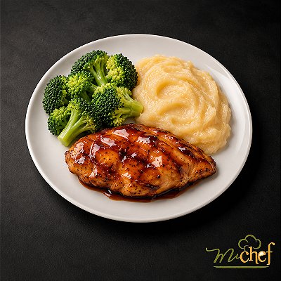 Filé de Frango ao Molho Teriyaki + Purê de Aipim + Brócolis (340g) | Embalado a Vácuo