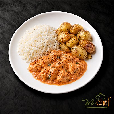 Estrogonofe de Frango + Arroz Branco + Batatas Sauté (370g) | Embalado a Vácuo