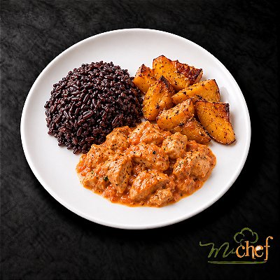 Estrogonofe de Frango + Arroz Negro + Abóbora com Especiarias (370g) | Embalado a Vácuo