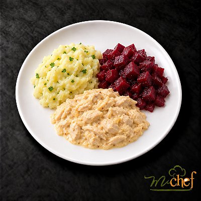 Fricassê de Frango + Purê de Batata Inglesa + Beterraba (340g) | Embalado a Vácuo