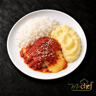 Parmegiana Fit + Arroz Branco + Purê de Batata Inglesa (440g) | Embalado a Vácuo