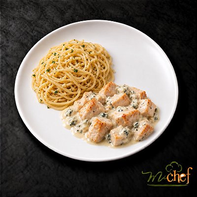 Frango ao Molho Gorgonzola + Espaguete ao Alho e Óleo (350g) | Embalado a Vácuo
