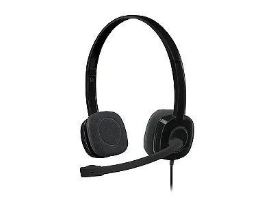 Headset Logitech H151 Preto estéreo analógico - 981-000587