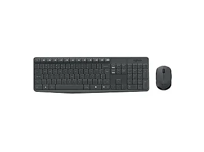 Kit Teclado e Mouse Logitech MK235 Preto sem fio 920-007903-C