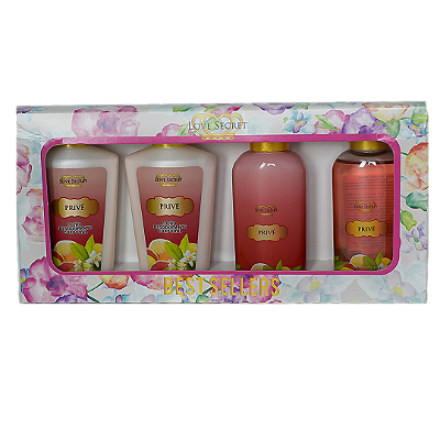 Love Secret Kit Best Sellers Trio Privé / Loção Hidratante 4x60ml