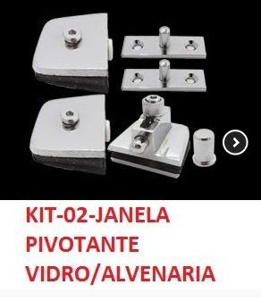KIT-02 JANELA BASCULANTE VIDRO/ALVENARIA VIDRO TEMPERADO