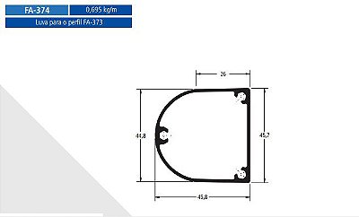 FA-374  4.17 KG POR BARRA 6,00  FACHADA ATLANTA ESQUADRIA DE ALUMINIO