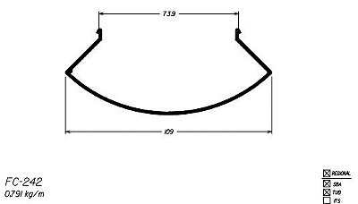 FC-242 4,74 KG NA BARRA 6,00 ML-PELE DE VIDRO FACHADA PV2
