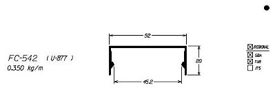 FC-542 2,10 KG BARRA 6,00 ML FACHADA CORTINA